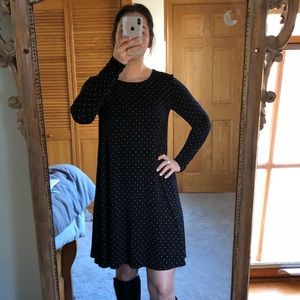 Black & white polka dot dress